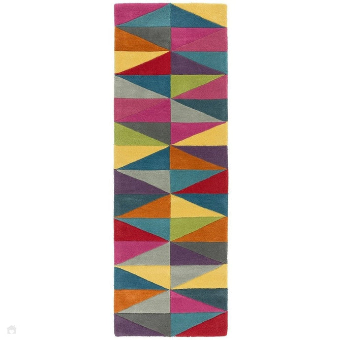 Funk Triangles Modern Geometric High-Density Heavyweight Hand-Woven Wool Multicolour Rug-Asiatic Carpets-Rug Love - The Most Loved Rug Store
