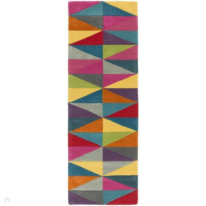 Funk Triangles Modern Geometric High-Density Heavyweight Hand-Woven Wool Multicolour Rug-Asiatic Carpets-Rug Love - The Most Loved Rug Store