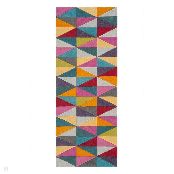 Funk Triangles Modern Geometric High-Density Heavyweight Hand-Woven Wool Multicolour Rug-Asiatic Carpets-Rug Love - The Most Loved Rug Store