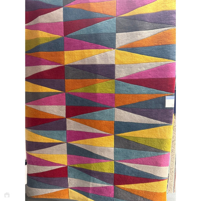 Funk Triangles Modern Geometric High-Density Heavyweight Hand-Woven Wool Multicolour Rug-Asiatic Carpets-Rug Love - The Most Loved Rug Store