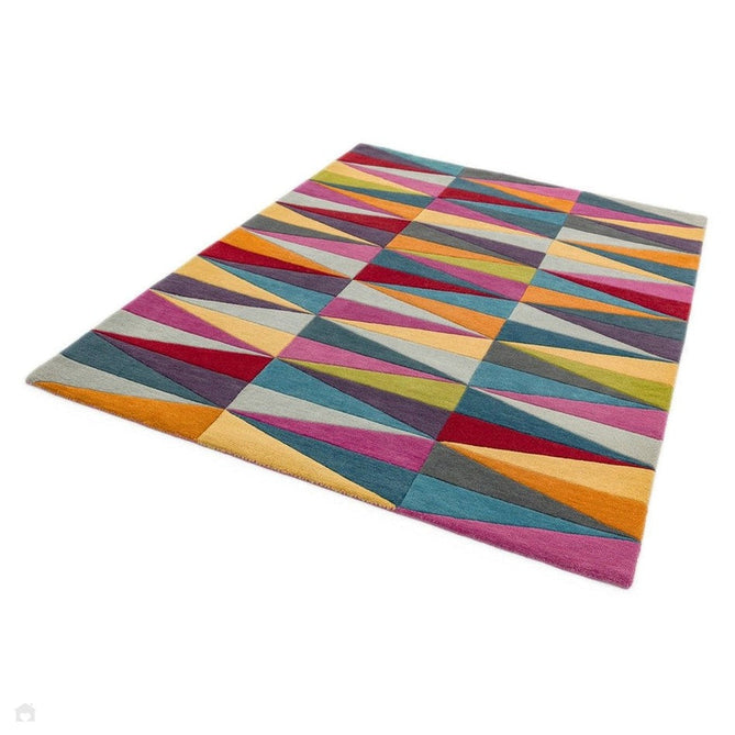 Funk Triangles Modern Geometric High-Density Heavyweight Hand-Woven Wool Multicolour Rug-Asiatic Carpets-Rug Love - The Most Loved Rug Store