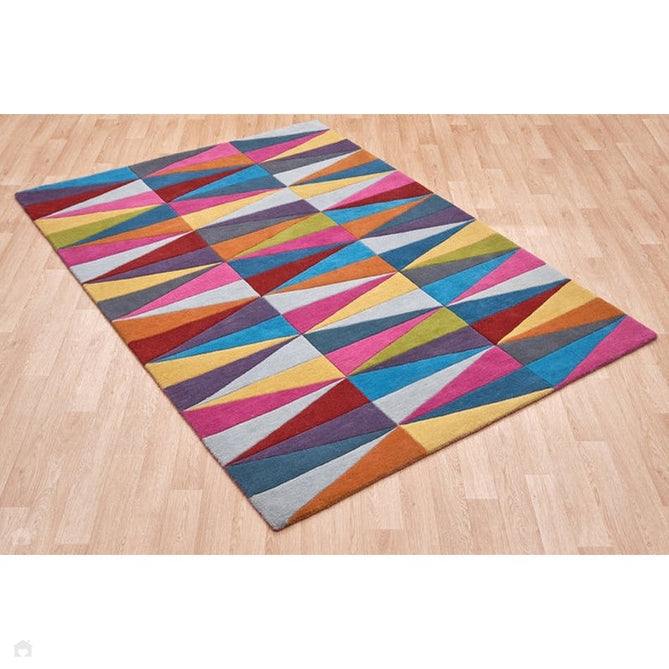 Funk Triangles Modern Geometric High-Density Heavyweight Hand-Woven Wool Multicolour Rug-Asiatic Carpets-Rug Love - The Most Loved Rug Store