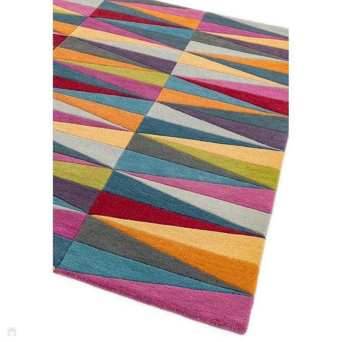 Funk Triangles Modern Geometric High-Density Heavyweight Hand-Woven Wool Multicolour Rug-Asiatic Carpets-Rug Love - The Most Loved Rug Store