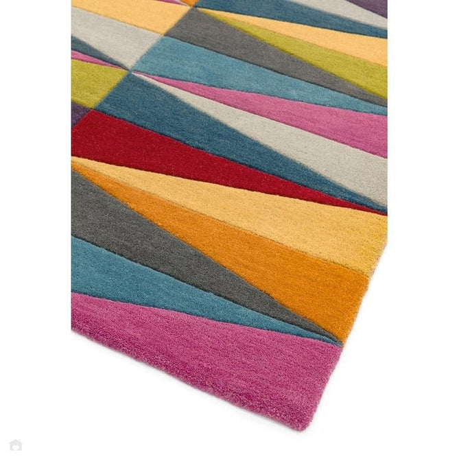 Funk Triangles Modern Geometric High-Density Heavyweight Hand-Woven Wool Multicolour Rug-Asiatic Carpets-Rug Love - The Most Loved Rug Store