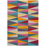 Funk Triangles Modern Geometric High-Density Heavyweight Hand-Woven Wool Multicolour Rug