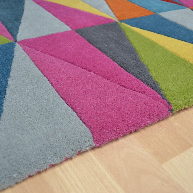Funk Triangles Modern Geometric High-Density Heavyweight Hand-Woven Wool Multicolour Runner-Asiatic Carpets-Rug Love - The Most Loved Rug Store