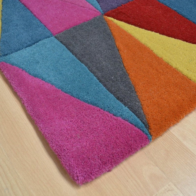 Funk Triangles Modern Geometric High-Density Heavyweight Hand-Woven Wool Multicolour Runner-Asiatic Carpets-Rug Love - The Most Loved Rug Store