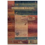 Gabbeh 217 X Traditional Persian Tribal Ethnic Pattern Print Multicolour/Brown/Beige/Terracotta/Rust/Green/Pink/Purple Rug