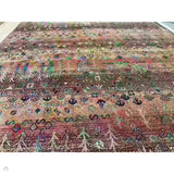 Gabbeh 415 C Traditional Persian Tribal Ethnic Pattern Print Multicolour/Brown/Orange/Gold/Rust/Terracotta/Burgundy Red/Pink/Green/Blue/Purple Rug 120 x 180 cm