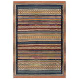 Gabbeh 933 R Traditional Persian Tribal Ethnic Pattern Print Multicolour/Brown/Beige/Terracotta/Rust/Pink/Blue/Purple Rug