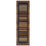 Gabbeh 933 R Traditional Persian Tribal Ethnic Pattern Print Multicolour/Brown/Beige/Terracotta/Rust/Pink/Blue/Purple Runner