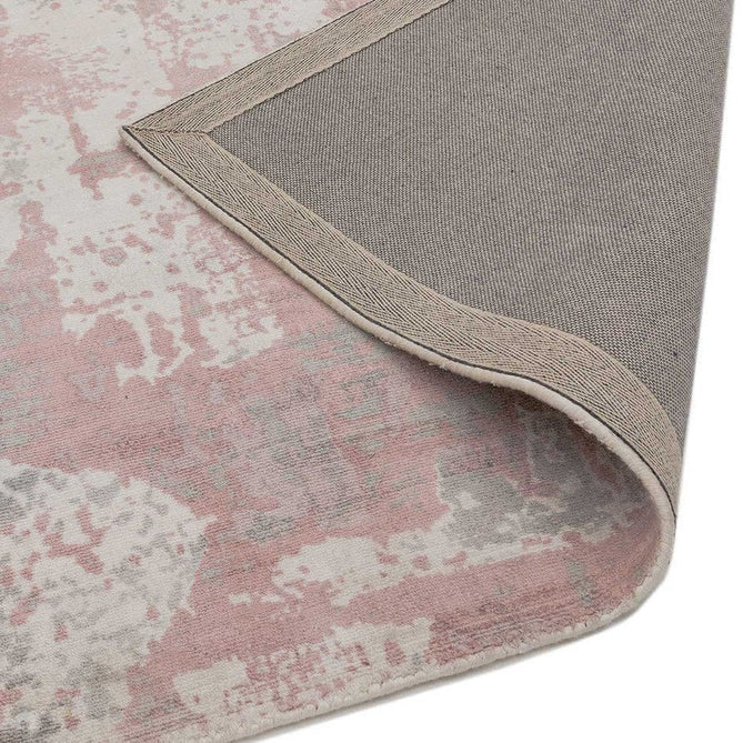 Gatsby Modern Abstract Distressed Metallic Shimmer Hand-Woven Textured Printed Viscose Flatweave Blush/Grey/Cream Rug-Asiatic Carpets-Rug Love - The Most Loved Rug Store