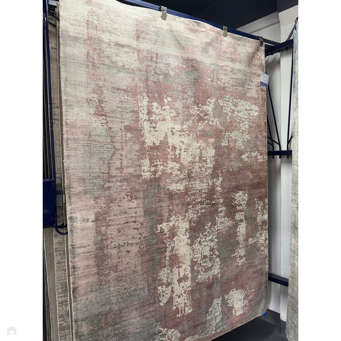 Gatsby Modern Abstract Distressed Metallic Shimmer Hand-Woven Textured Printed Viscose Flatweave Blush/Grey/Cream Rug-Asiatic Carpets-Rug Love - The Most Loved Rug Store