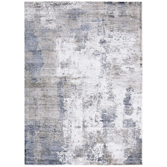 Gatsby Modern Abstract Distressed Metallic Shimmer Hand-Woven Textured Printed Viscose Flatweave Cloud Blue/Grey/Cream/Beige Rug-Asiatic Carpets-Rug Love - The Most Loved Rug Store