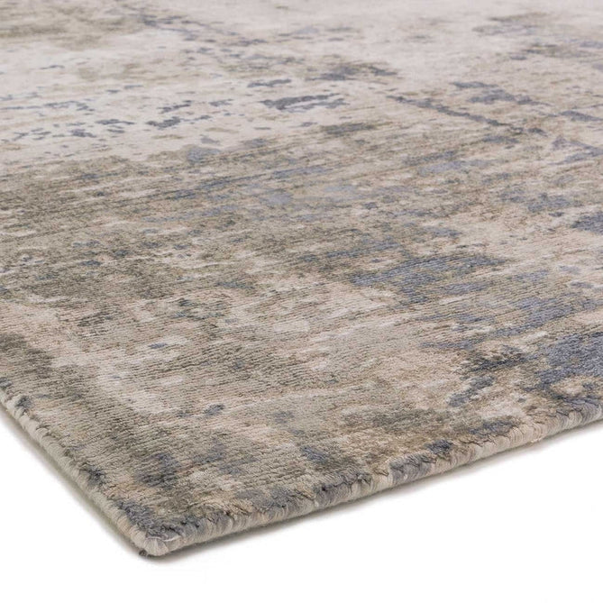 Gatsby Modern Abstract Distressed Metallic Shimmer Hand-Woven Textured Printed Viscose Flatweave Cloud Blue/Grey/Cream/Beige Rug-Asiatic Carpets-Rug Love - The Most Loved Rug Store