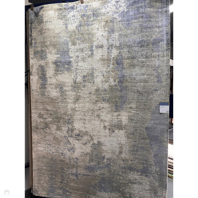 Gatsby Modern Abstract Distressed Metallic Shimmer Hand-Woven Textured Printed Viscose Flatweave Cloud Blue/Grey/Cream/Beige Rug-Asiatic Carpets-Rug Love - The Most Loved Rug Store