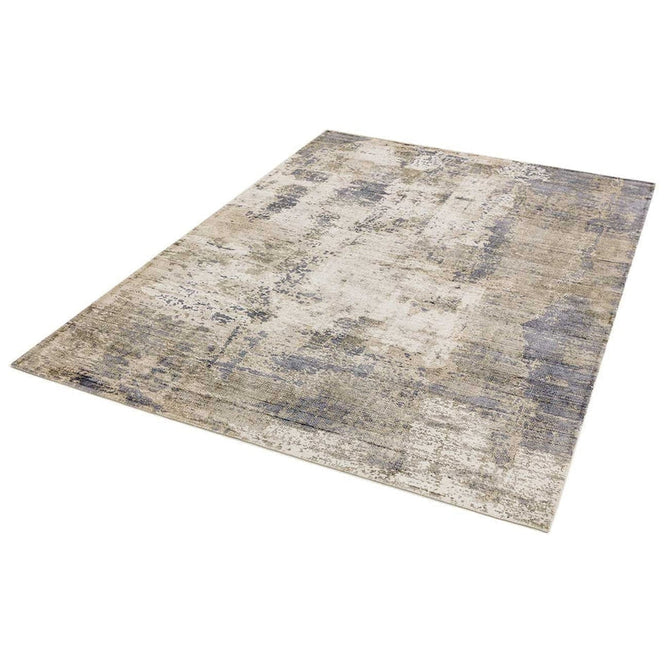 Gatsby Modern Abstract Distressed Metallic Shimmer Hand-Woven Textured Printed Viscose Flatweave Cloud Blue/Grey/Cream/Beige Rug-Asiatic Carpets-Rug Love - The Most Loved Rug Store