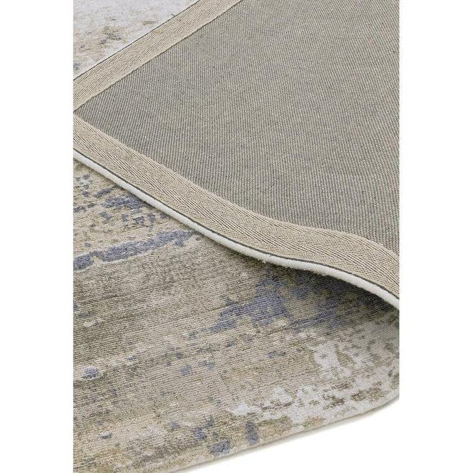 Gatsby Modern Abstract Distressed Metallic Shimmer Hand-Woven Textured Printed Viscose Flatweave Cloud Blue/Grey/Cream/Beige Rug-Asiatic Carpets-Rug Love - The Most Loved Rug Store