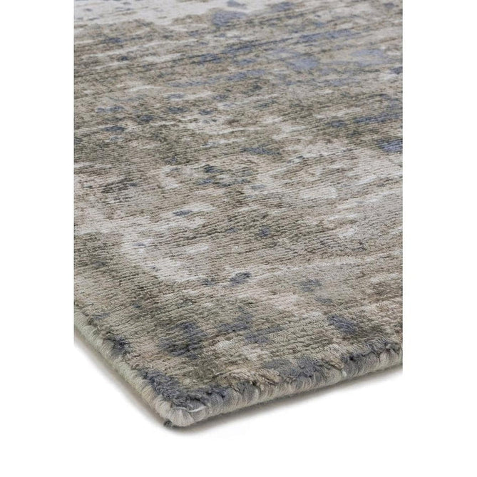 Gatsby Modern Abstract Distressed Metallic Shimmer Hand-Woven Textured Printed Viscose Flatweave Cloud Blue/Grey/Cream/Beige Rug-Asiatic Carpets-Rug Love - The Most Loved Rug Store