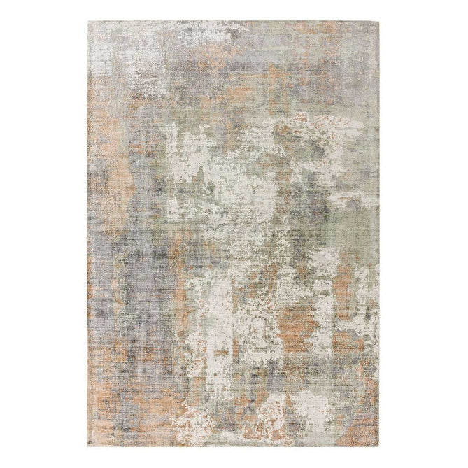 Gatsby Modern Abstract Distressed Metallic Shimmer Hand-Woven Textured Printed Viscose Flatweave Coral/Grey/Taupe/Cream Rug-Asiatic Carpets-Rug Love - The Most Loved Rug Store