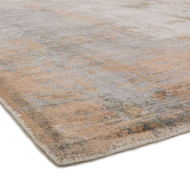 Gatsby Modern Abstract Distressed Metallic Shimmer Hand-Woven Textured Printed Viscose Flatweave Coral/Grey/Taupe/Cream Rug-Asiatic Carpets-Rug Love - The Most Loved Rug Store