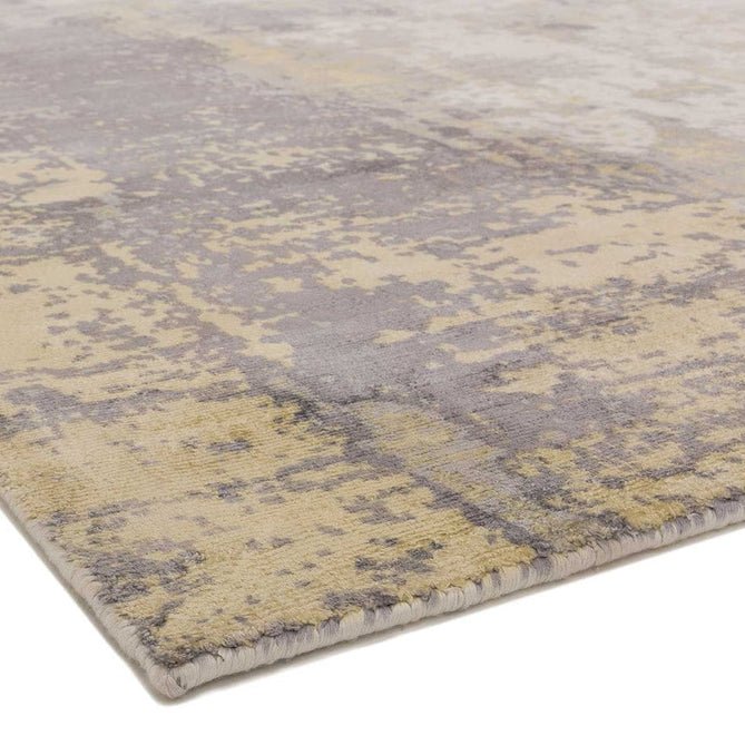 Gatsby Modern Abstract Distressed Metallic Shimmer Hand-Woven Textured Printed Viscose Flatweave Gold/Grey/Taupe/Cream Rug-Asiatic Carpets-Rug Love - The Most Loved Rug Store