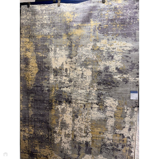 Gatsby Modern Abstract Distressed Metallic Shimmer Hand-Woven Textured Printed Viscose Flatweave Gold/Grey/Taupe/Cream Rug-Asiatic Carpets-Rug Love - The Most Loved Rug Store
