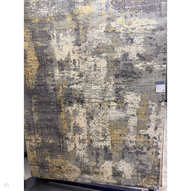 Gatsby Modern Abstract Distressed Metallic Shimmer Hand-Woven Textured Printed Viscose Flatweave Gold/Grey/Taupe/Cream Rug-Asiatic Carpets-Rug Love - The Most Loved Rug Store