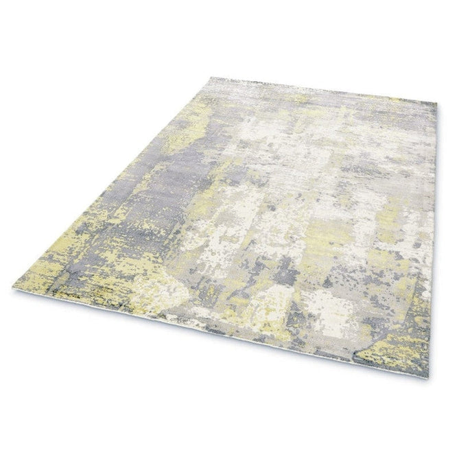 Gatsby Modern Abstract Distressed Metallic Shimmer Hand-Woven Textured Printed Viscose Flatweave Gold/Grey/Taupe/Cream Rug-Asiatic Carpets-Rug Love - The Most Loved Rug Store