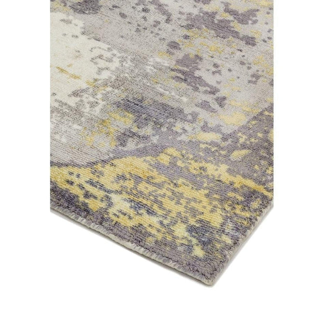 Gatsby Modern Abstract Distressed Metallic Shimmer Hand-Woven Textured Printed Viscose Flatweave Gold/Grey/Taupe/Cream Rug-Asiatic Carpets-Rug Love - The Most Loved Rug Store
