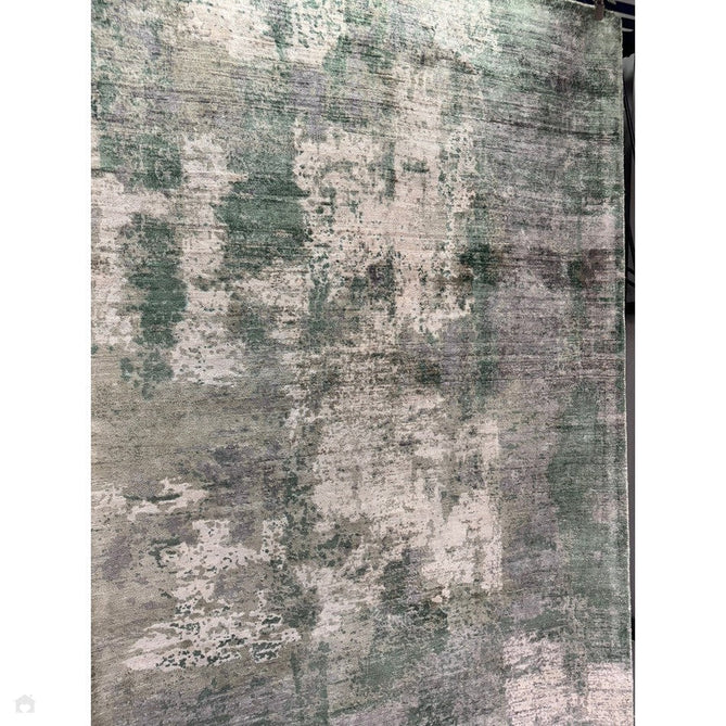 Gatsby Modern Abstract Distressed Metallic Shimmer Hand-Woven Textured Printed Viscose Flatweave Green/Grey/Cream Rug-Asiatic Carpets-Rug Love - The Most Loved Rug Store