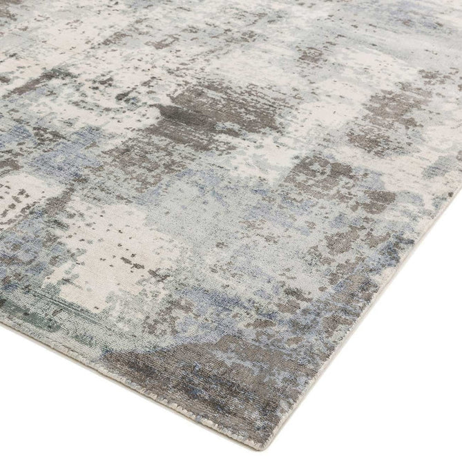 Gatsby Modern Abstract Distressed Metallic Shimmer Hand-Woven Textured Printed Viscose Flatweave Navy/Grey/Cream Rug-Asiatic Carpets-Rug Love - The Most Loved Rug Store
