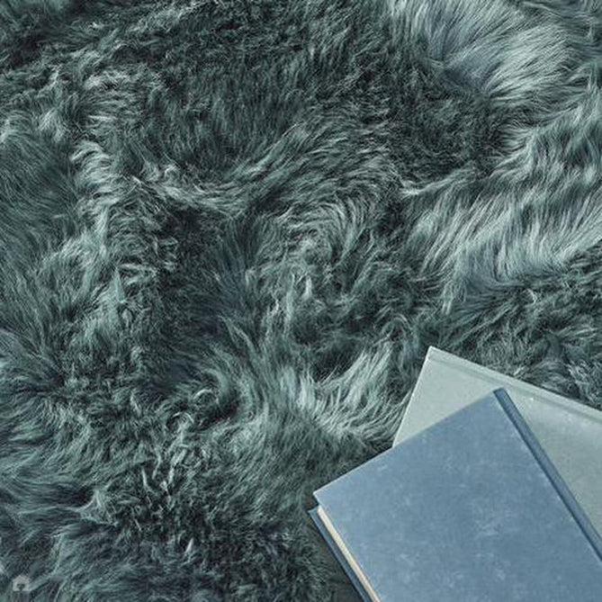 Genuine Luxury Sheepskin Plain Super Soft Long Haired Natural Wool Forest Green Rug-Origins-Rug Love - The Most Loved Rug Store