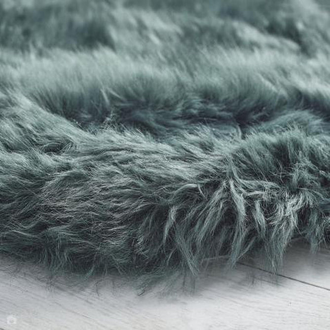 Genuine Luxury Sheepskin Plain Super Soft Long Haired Natural Wool Forest Green Rug-Origins-Rug Love - The Most Loved Rug Store