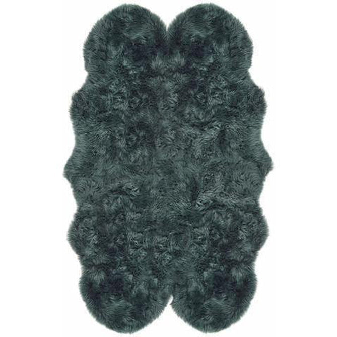 Genuine Luxury Sheepskin Plain Super Soft Long Haired Natural Wool Forest Green Rug-Origins-Rug Love - The Most Loved Rug Store