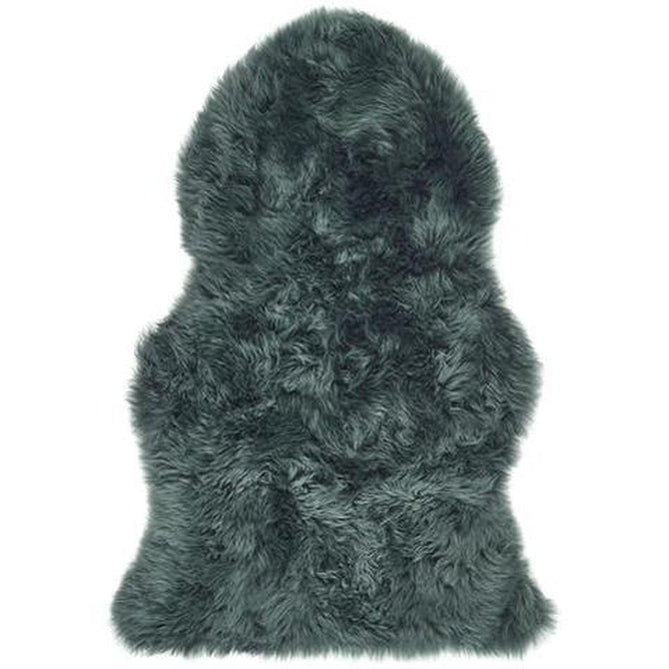 Genuine Luxury Sheepskin Plain Super Soft Long Haired Natural Wool Forest Green Rug-Origins-Rug Love - The Most Loved Rug Store