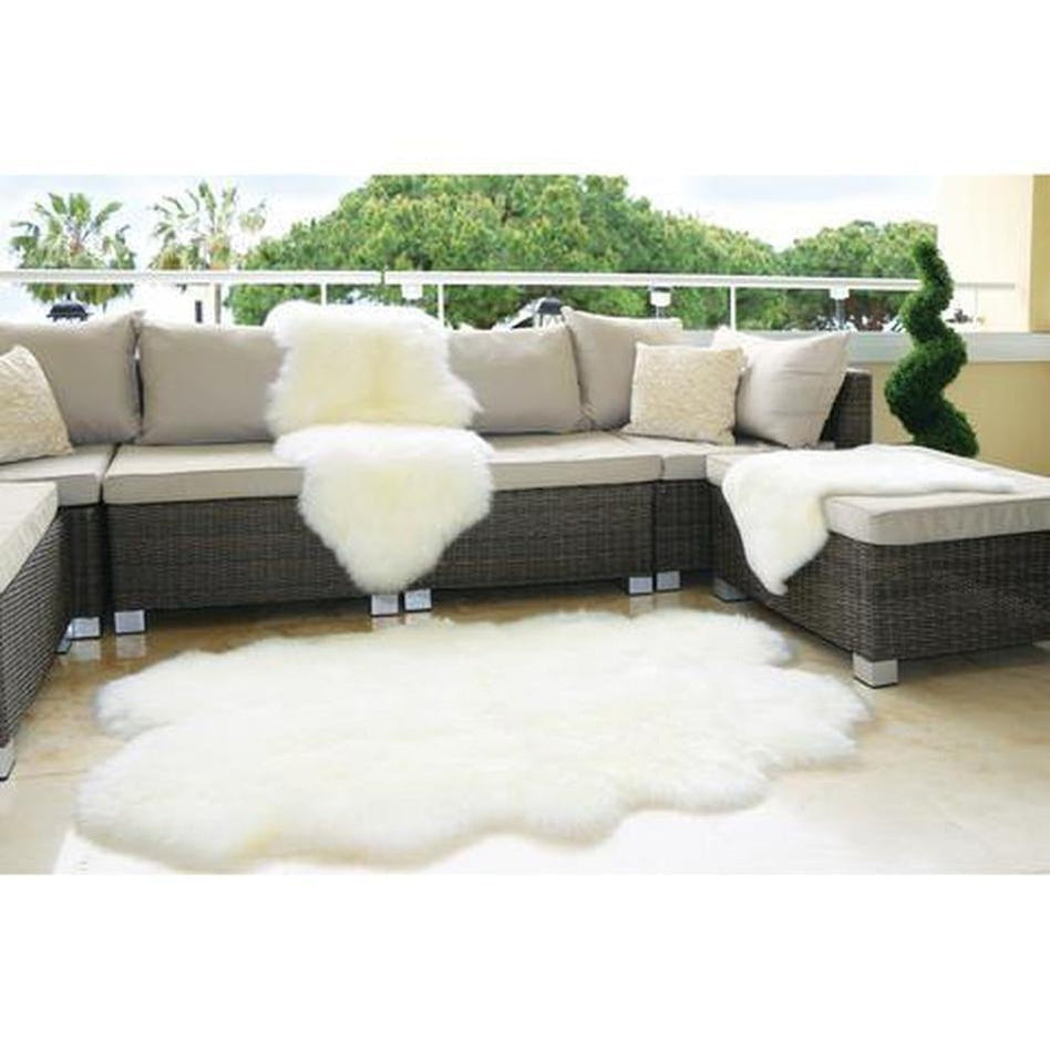 Genuine Luxury Sheepskin Plain Super Soft Long Haired Natural Wool ...