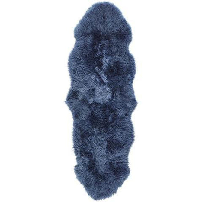 Genuine Luxury Sheepskin Plain Super Soft Long Haired Natural Wool Navy Rug-Origins-Rug Love - The Most Loved Rug Store