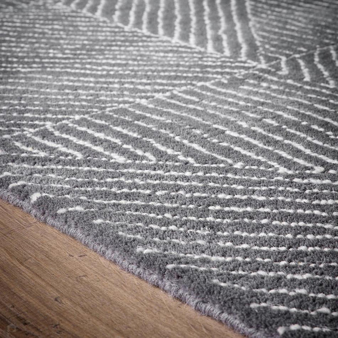Geometric Charcoal Grey Rug-Origins-Rug Love - The Most Loved Rug Store