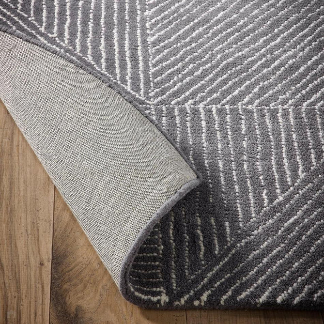 Geometric Charcoal Grey Rug-Origins-Rug Love - The Most Loved Rug Store