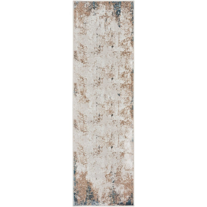 Glitz GLZ06 Modern Abstract Distressed Metallic Shimmer Hi-Low Textured Soft-Touch Polyester Low Profile Short-Pile Taupe/Blue/Grey/Cream/Multicolour Rug-Nourison-Rug Love - The Most Loved Rug Store
