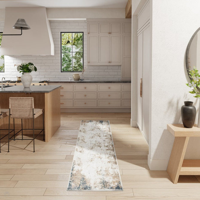 Glitz GLZ06 Modern Abstract Distressed Metallic Shimmer Hi-Low Textured Soft-Touch Short-Pile Polyester Taupe/Blue/Grey/Cream/Multicolour Runner-Nourison-Rug Love - The Most Loved Rug Store