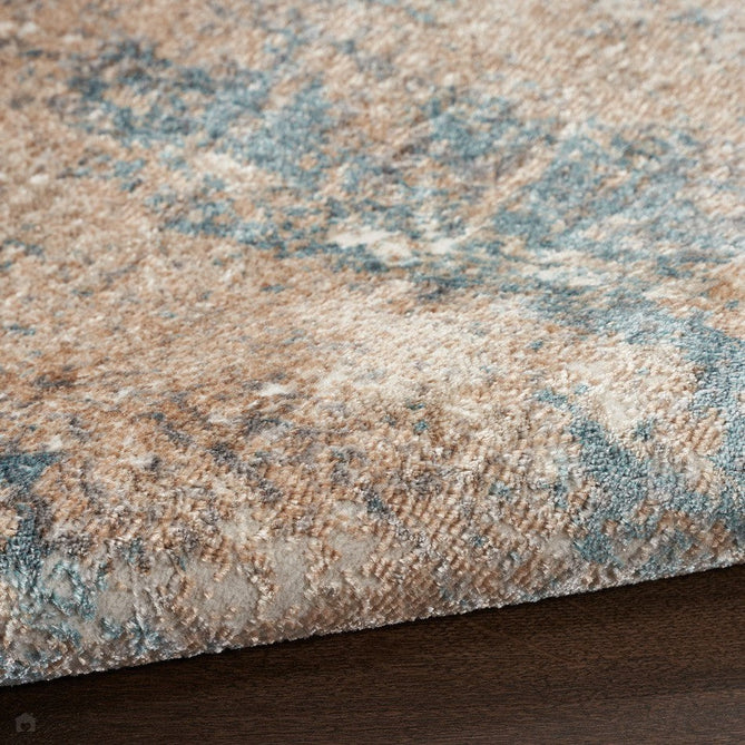 Glitz GLZ06 Modern Abstract Distressed Metallic Shimmer Hi-Low Textured Soft-Touch Short-Pile Polyester Taupe/Blue/Grey/Cream/Multicolour Runner-Nourison-Rug Love - The Most Loved Rug Store