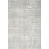 Glitz GLZ09 Modern Abstract Geometric Patchwork Distressed Metallic Shimmer Hi-Low Textured Soft-Touch Polyester Low Profile Short-Pile Silver/Grey Rug