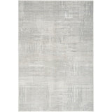 Glitz GLZ09 Modern Abstract Geometric Patchwork Distressed Metallic Shimmer Hi-Low Textured Soft-Touch Polyester Silver/Grey Rug