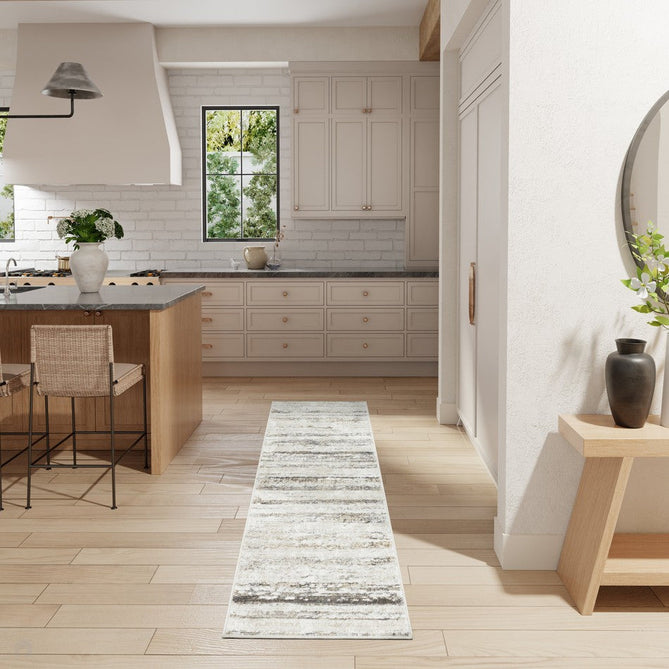 Glitz GLZ10 Modern Abstract Distressed Metallic Shimmer Hi-Low Textured Soft-Touch Short-Pile Polyester Cream/Grey Rug-Nourison-Rug Love - The Most Loved Rug Store