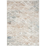 Glitz GLZ11 Modern Abstract Criss Cross Distressed Metallic Shimmer Hi-Low Textured Soft-Touch Polyester Grey/Multicolour Rug