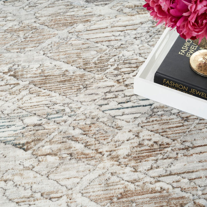 Glitz GLZ11 Modern Abstract Criss Cross Distressed Metallic Shimmer Hi-Low Textured Soft-Touch Short-Pile Polyester Grey/Multicolour Rug-Nourison-Rug Love - The Most Loved Rug Store