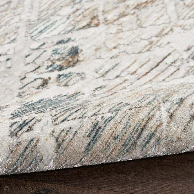 Glitz GLZ11 Modern Abstract Criss Cross Distressed Metallic Shimmer Hi-Low Textured Soft-Touch Short-Pile Polyester Grey/Multicolour Rug-Nourison-Rug Love - The Most Loved Rug Store
