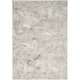 Glitz GLZ20 Modern Abstract Swirl Distressed Metallic Shimmer Hi-Low Textured Soft-Touch Polyester Low Profile Short-Pile Grey/Multicolour Rug